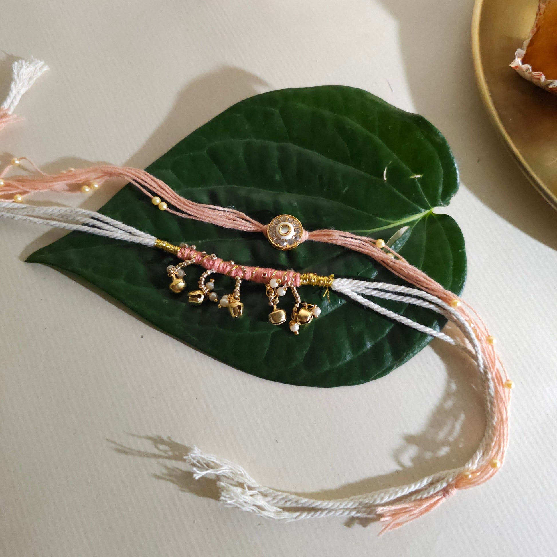 Bhaiya & Bhabhi Kundan Rakhi Set