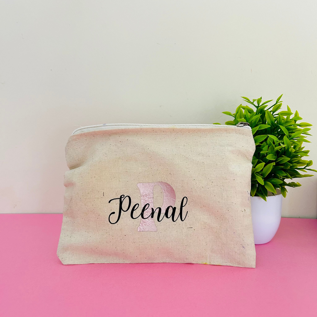 Personalized Canvas Pouch
