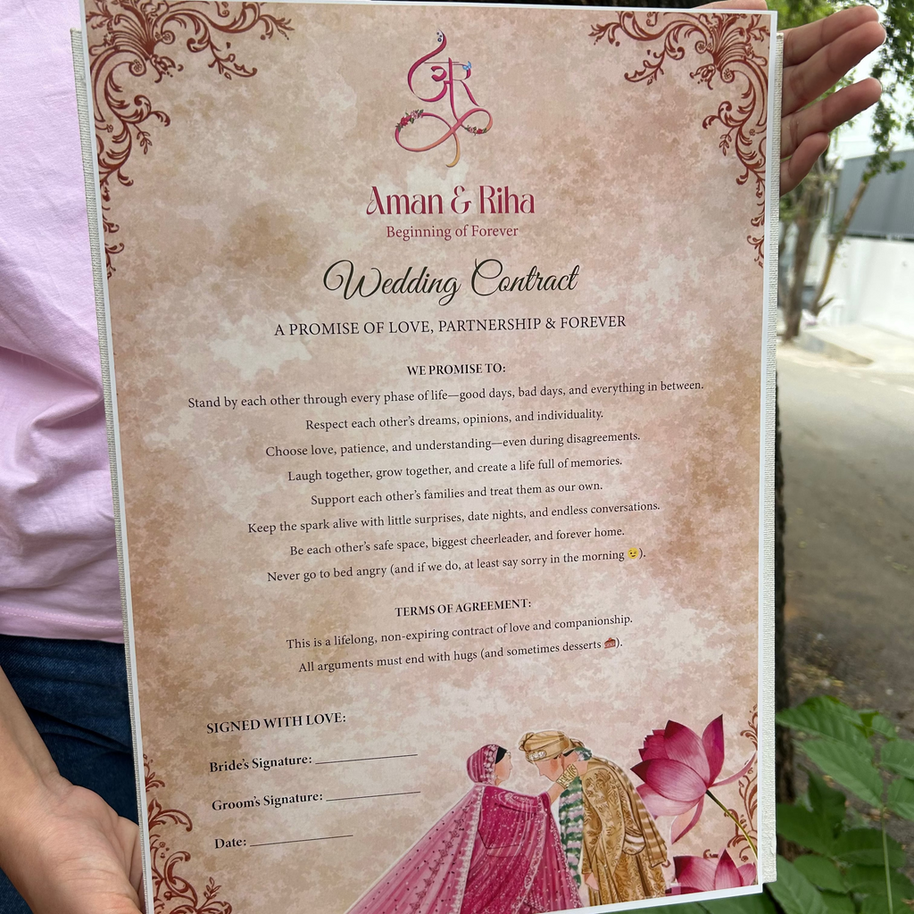 Wedding Contract Board