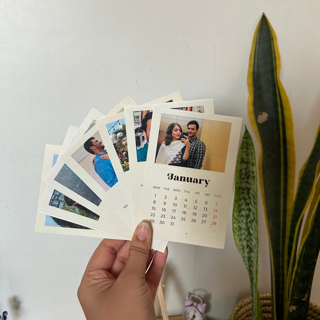 Cute Mini Personalised Calendar with eaesl Stand