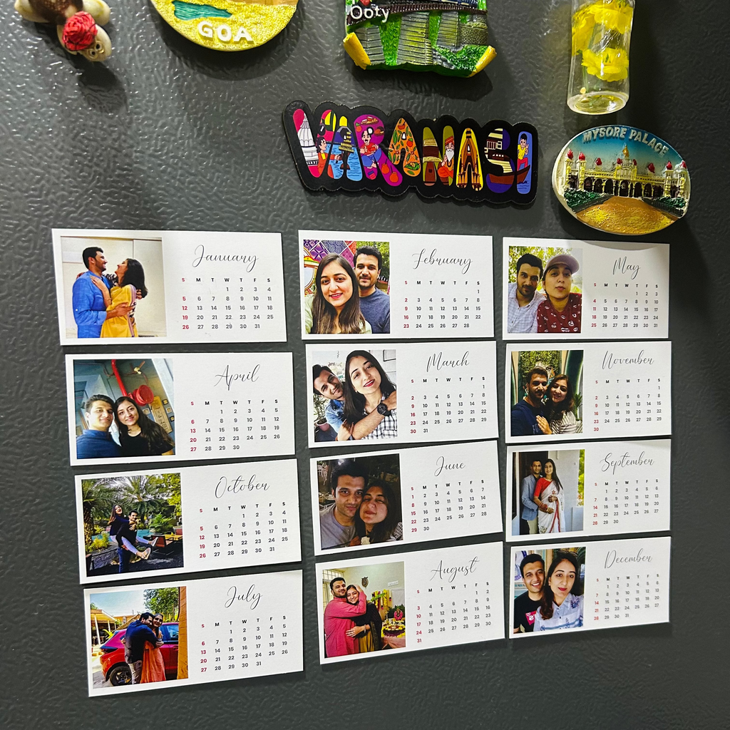 Fridge Magnet 12-Month Calendar